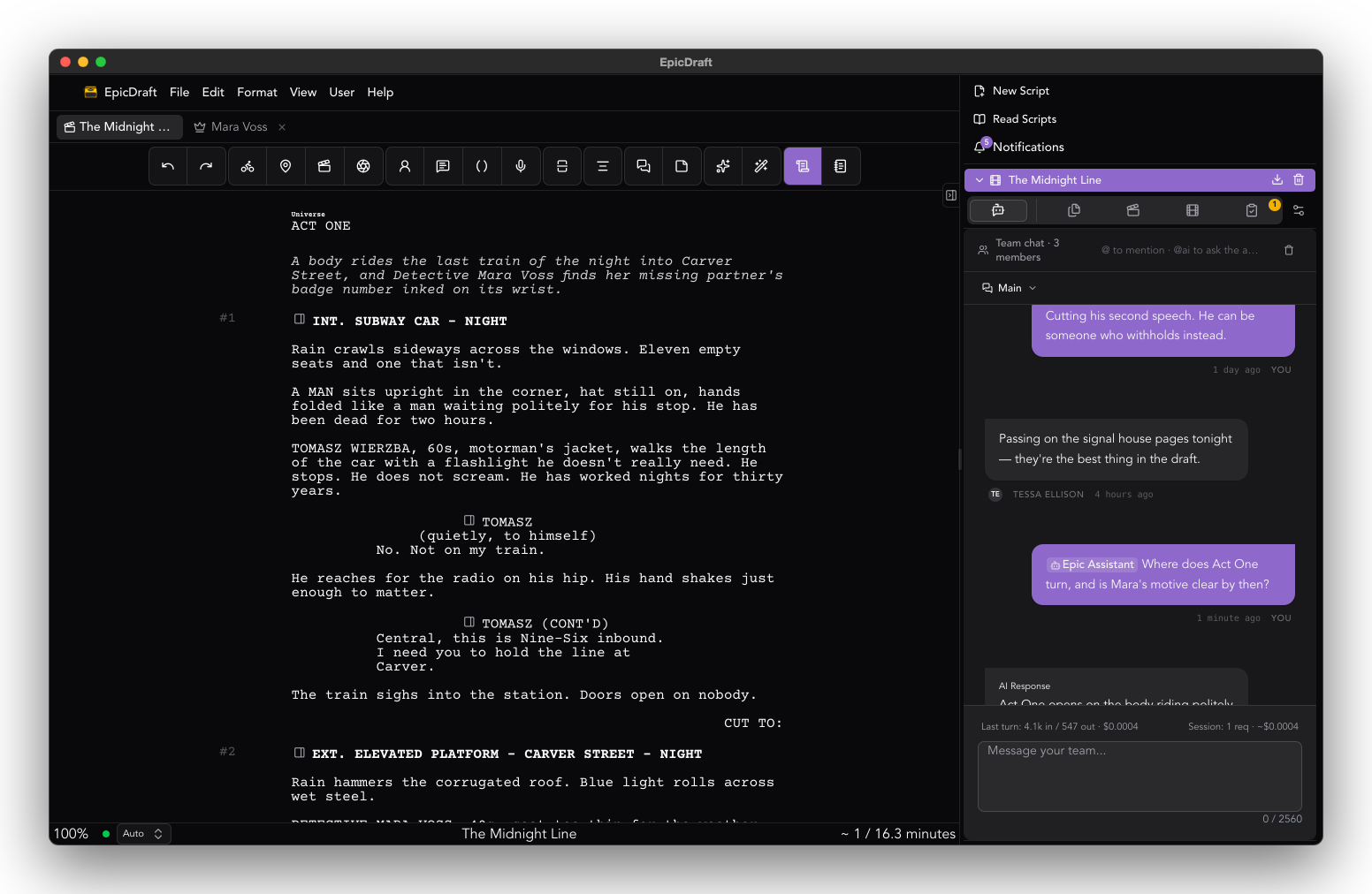 Your Screenwriting Co-Pilot